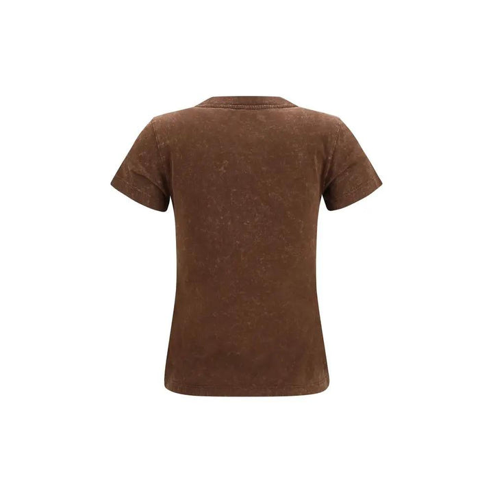 Ganni Sample Sale | Ganni Brown Cotton T-Shirt - | Designer outlet