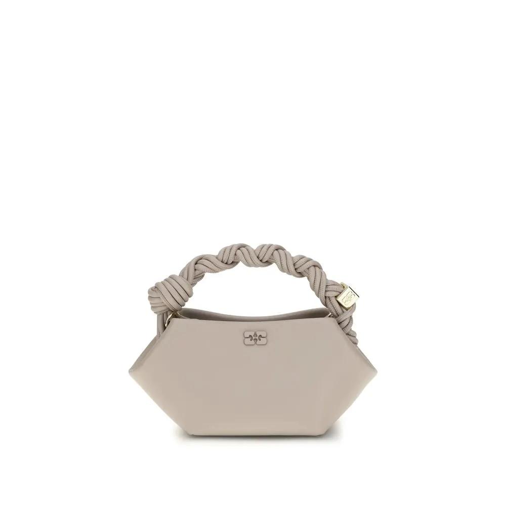 Ganni Sample Sale | Ganni White Recycled Leather Shoulder Bag - | Designer outlet