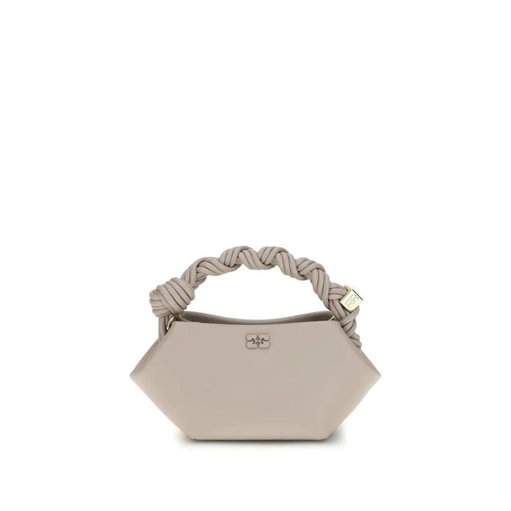 Ganni Sample Sale | Ganni White Recycled Leather Shoulder Bag - | Designer outlet