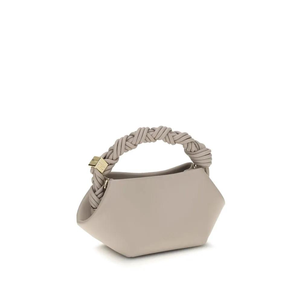 Ganni Sample Sale | Ganni White Recycled Leather Shoulder Bag - | Designer outlet
