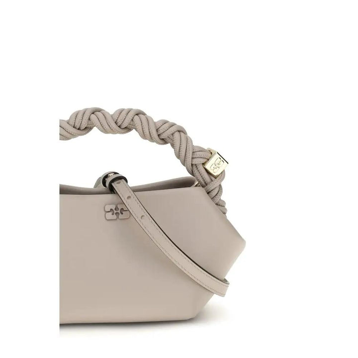 Ganni Sample Sale | Ganni White Recycled Leather Shoulder Bag - | Designer outlet