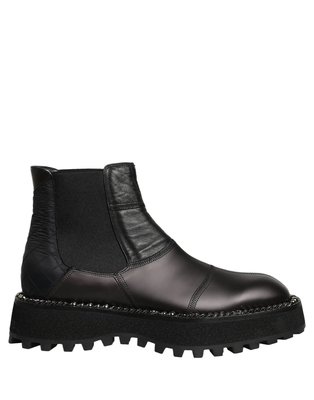 Dolce & Gabbana Sample Sale | Dolce & Gabbana Black Chelsea Boots Leather Slip On Men Shoes - | Designer outlet