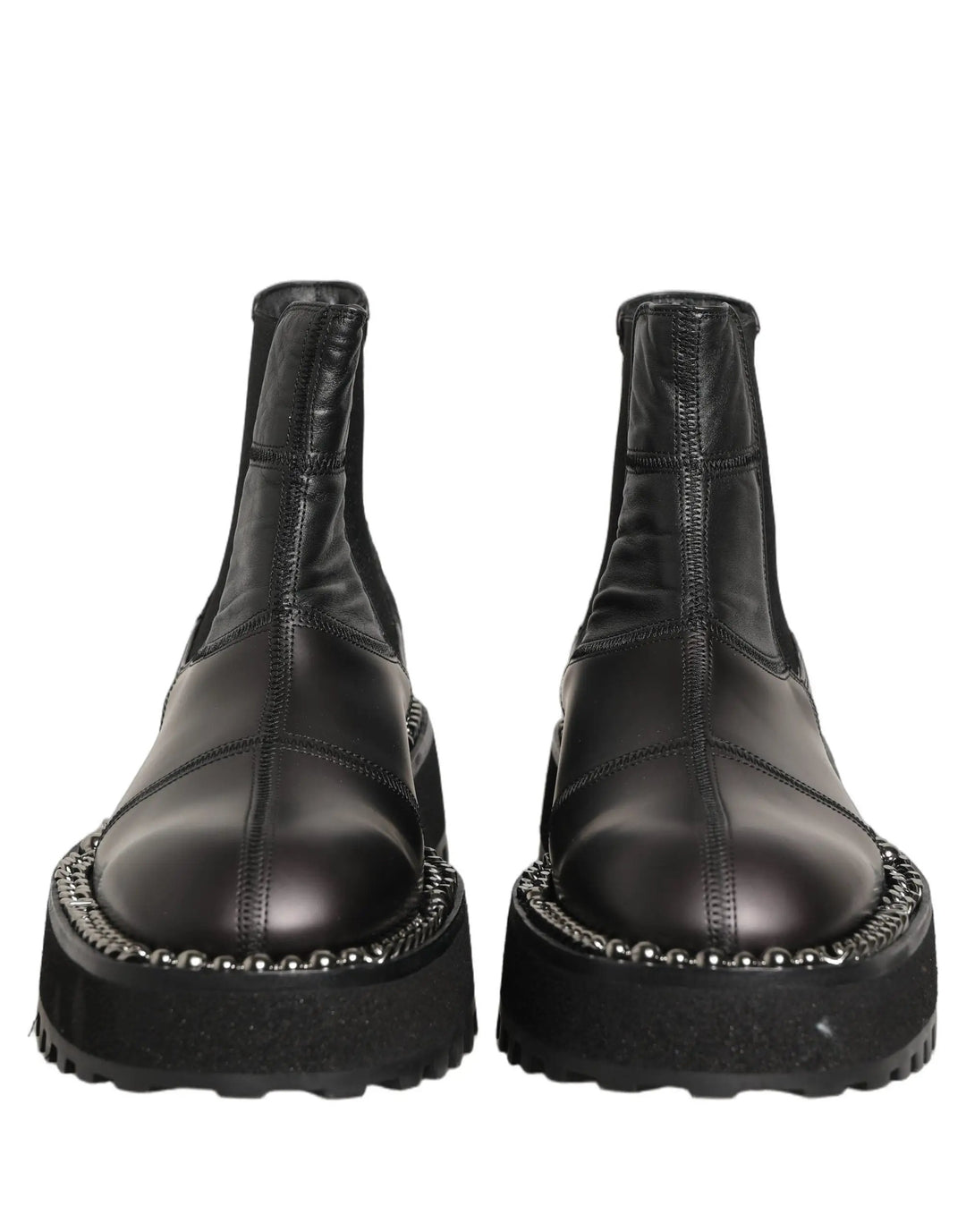 Dolce &amp; Gabbana Sample Sale | Dolce &amp; Gabbana Black Chelsea Boots Leather Slip On Men Shoes - | Designer outlet