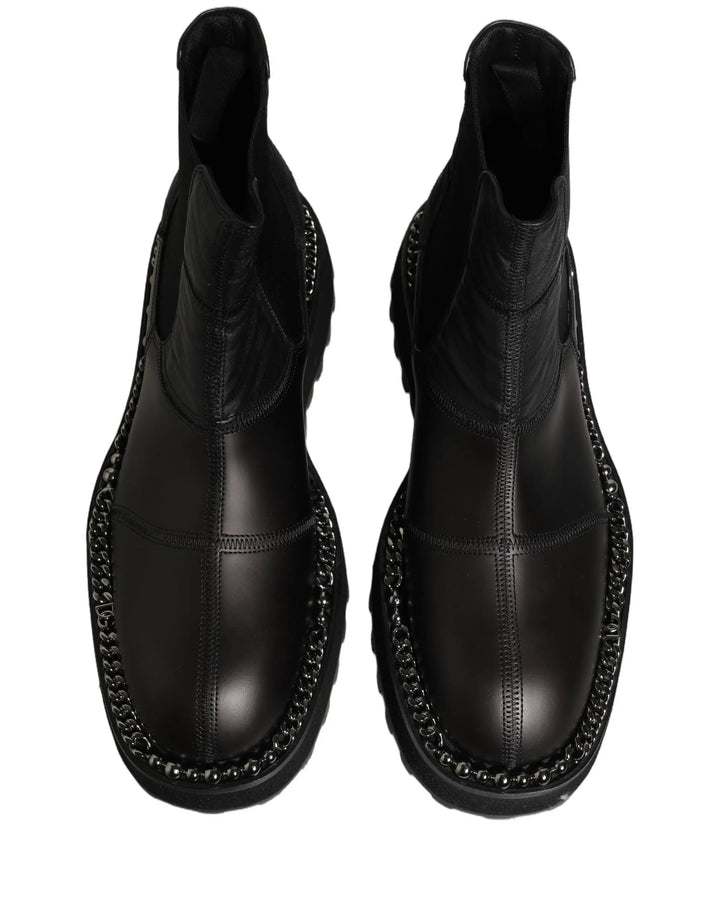 Dolce &amp; Gabbana Sample Sale | Dolce &amp; Gabbana Black Chelsea Boots Leather Slip On Men Shoes - | Designer outlet