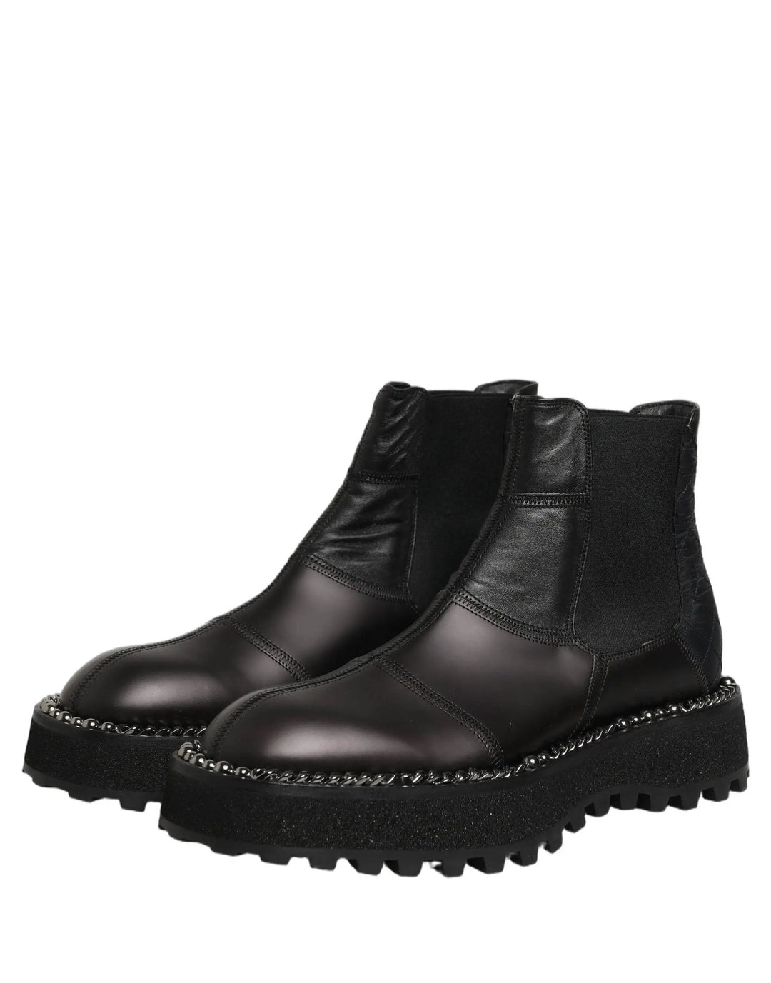 Dolce &amp; Gabbana Sample Sale | Dolce &amp; Gabbana Black Chelsea Boots Leather Slip On Men Shoes - | Designer outlet