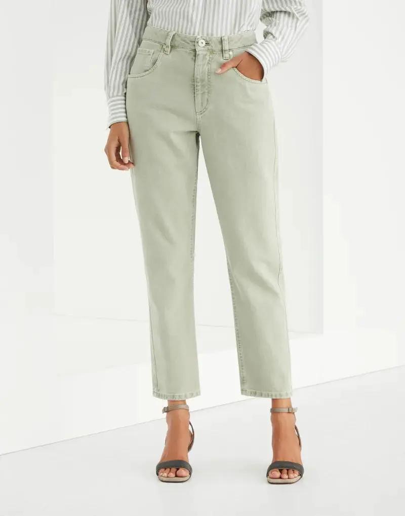 Brunello Cucinelli Sample Sale | Brunello Cucinelli Green Cotton Straight-Leg Jeans - | Designer outlet