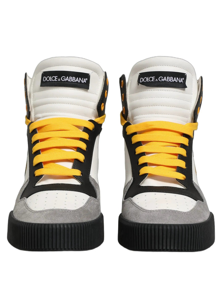 Dolce &amp; Gabbana Sample Sale | Dolce &amp; Gabbana Multicolor Leather High Top Sneakers Shoes - | Designer outlet