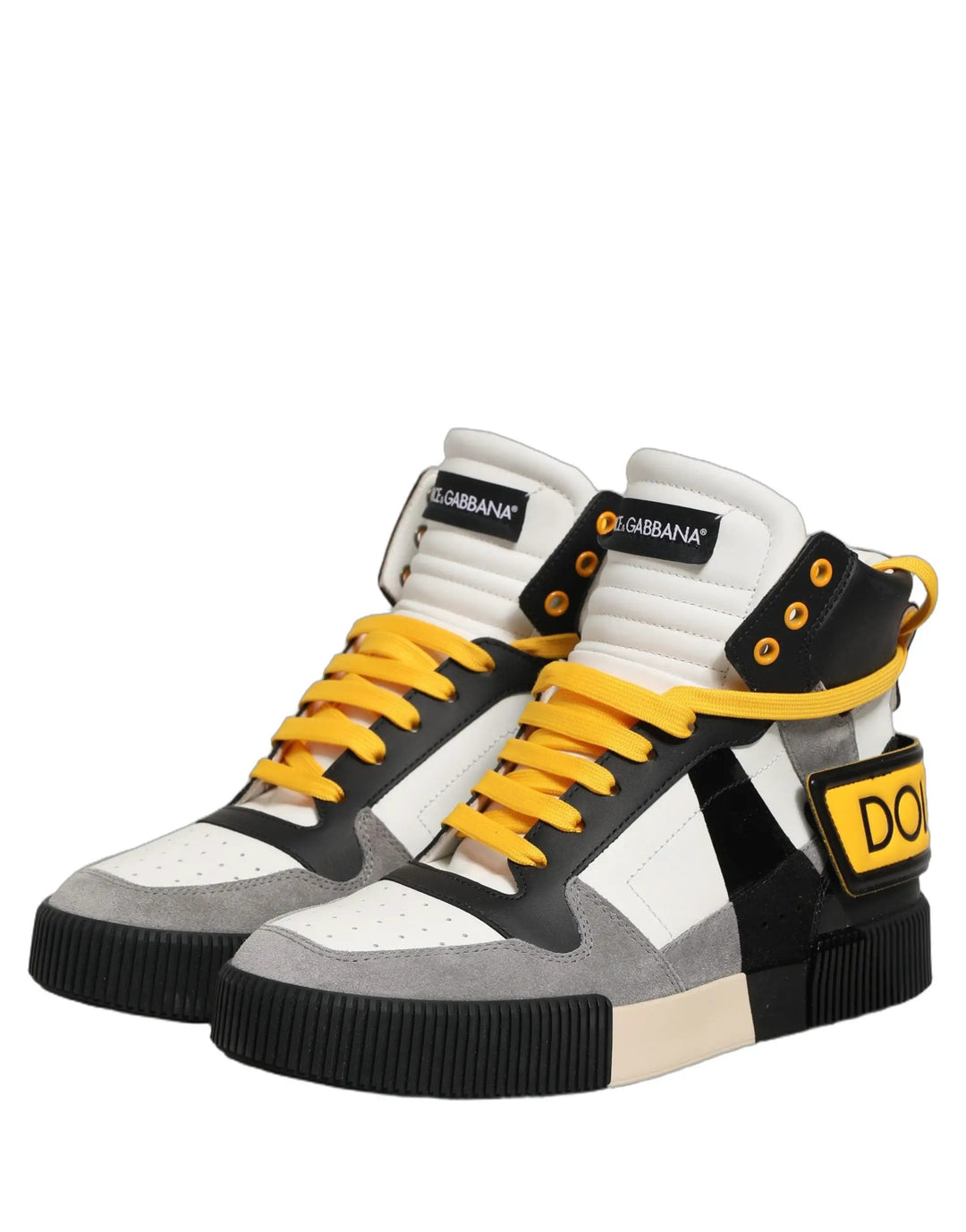Dolce &amp; Gabbana Sample Sale | Dolce &amp; Gabbana Multicolor Leather High Top Sneakers Shoes - | Designer outlet