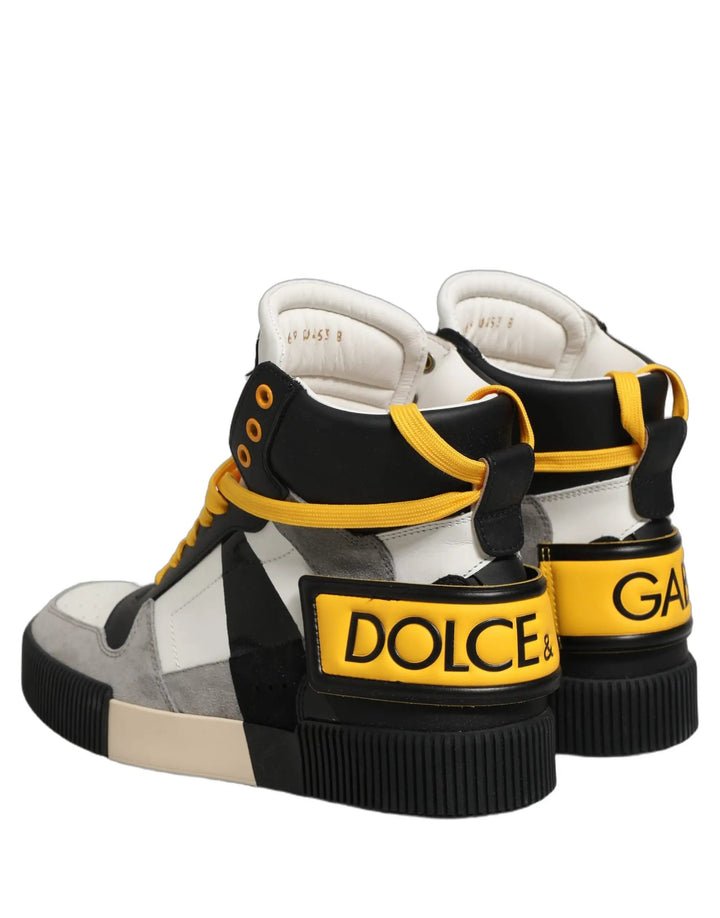 Dolce &amp; Gabbana Sample Sale | Dolce &amp; Gabbana Multicolor Leather High Top Sneakers Shoes - | Designer outlet