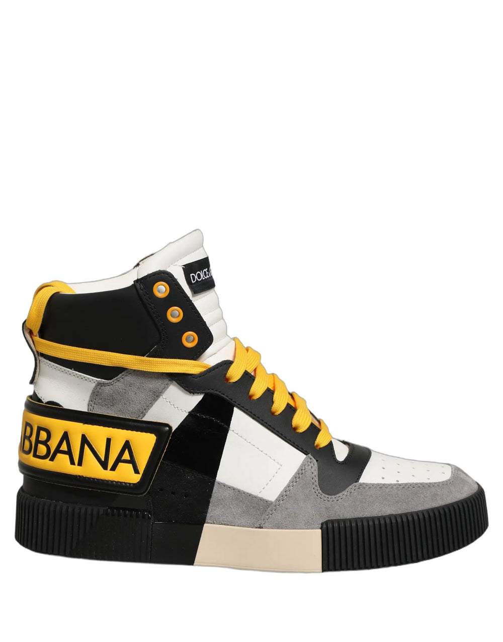 Dolce & Gabbana Sample Sale | Dolce & Gabbana Multicolor Leather High Top Sneakers Shoes - | Designer outlet