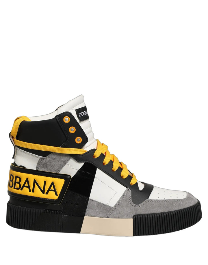 Dolce &amp; Gabbana Sample Sale | Dolce &amp; Gabbana Multicolor Leather High Top Sneakers Shoes - | Designer outlet