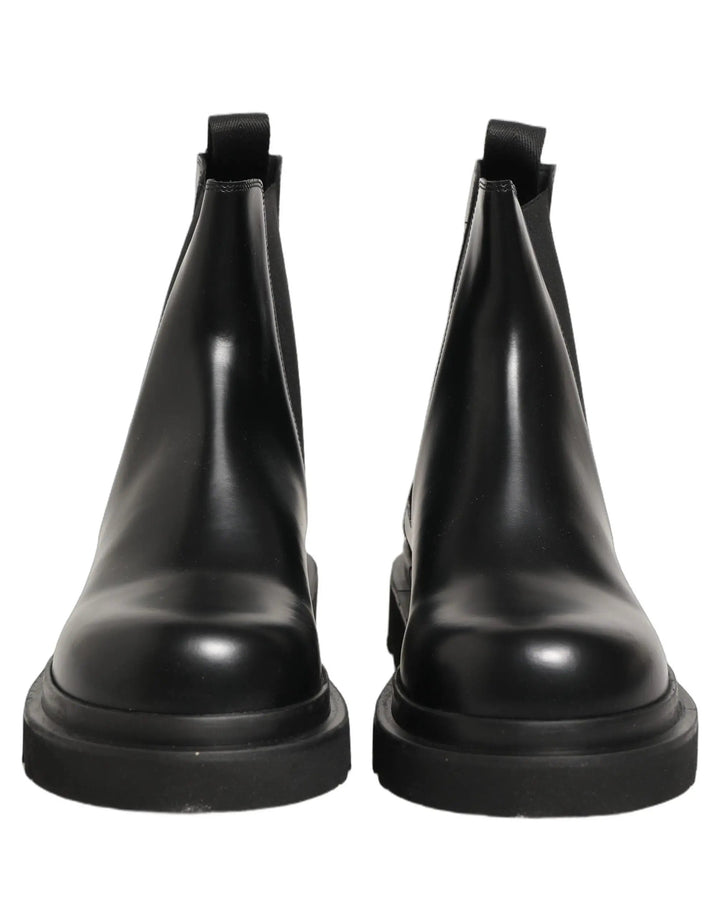 Dolce &amp; Gabbana Sample Sale | Dolce &amp; Gabbana Black Chelsea Boots Leather Slip On Men Shoes - | Designer outlet