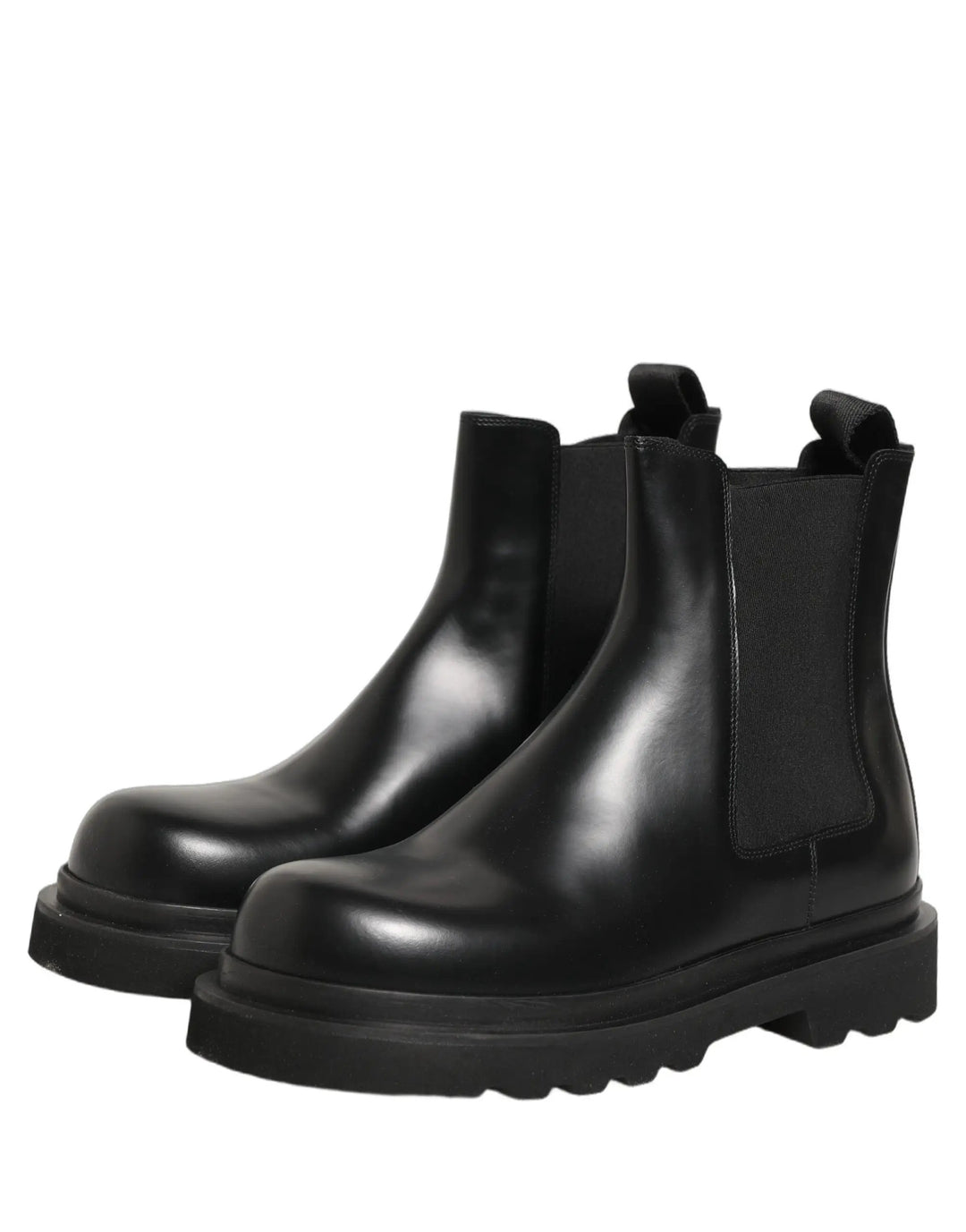 Dolce &amp; Gabbana Sample Sale | Dolce &amp; Gabbana Black Chelsea Boots Leather Slip On Men Shoes - | Designer outlet