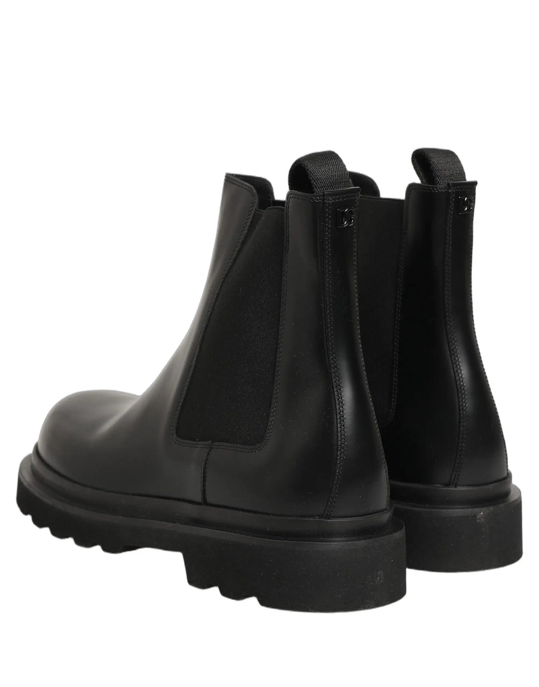 Dolce &amp; Gabbana Sample Sale | Dolce &amp; Gabbana Black Chelsea Boots Leather Slip On Men Shoes - | Designer outlet