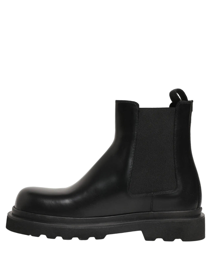 Dolce &amp; Gabbana Sample Sale | Dolce &amp; Gabbana Black Chelsea Boots Leather Slip On Men Shoes - | Designer outlet