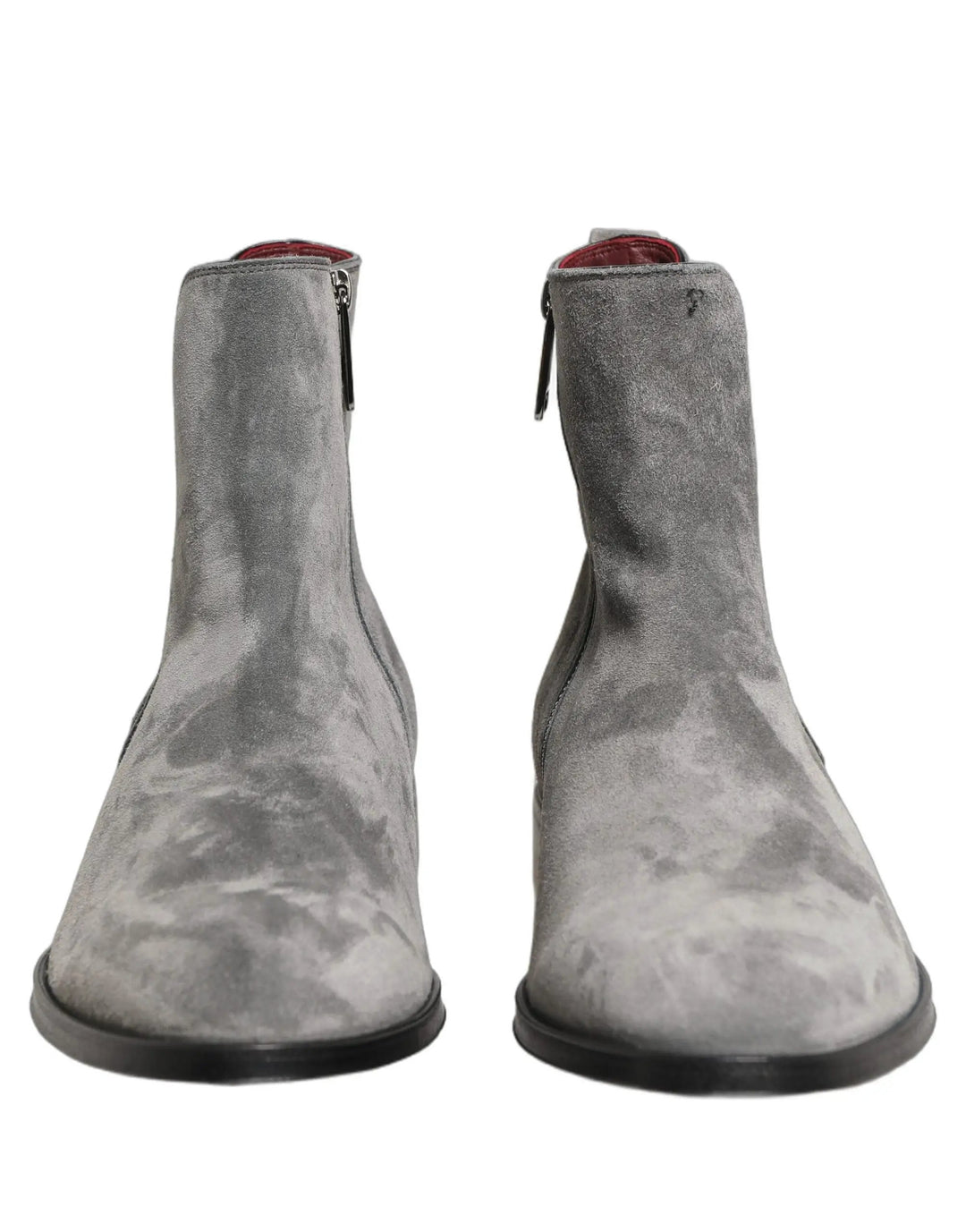 Dolce &amp; Gabbana Sample Sale | Dolce &amp; Gabbana Gray Suede Leather Chelsea Boots Shoes - | Designer outlet