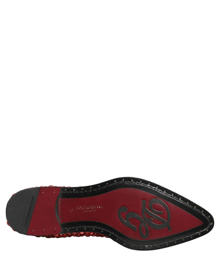 Dolce &amp; Gabbana Sample Sale | Dolce &amp; Gabbana Red Embellished Chelsea Ankle Boots Shoes - | Designer outlet