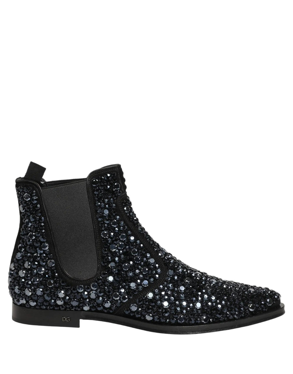 Dolce & Gabbana Sample Sale | Dolce & Gabbana Black Embellished Chelsea Ankle Boots Shoes - | Designer outlet