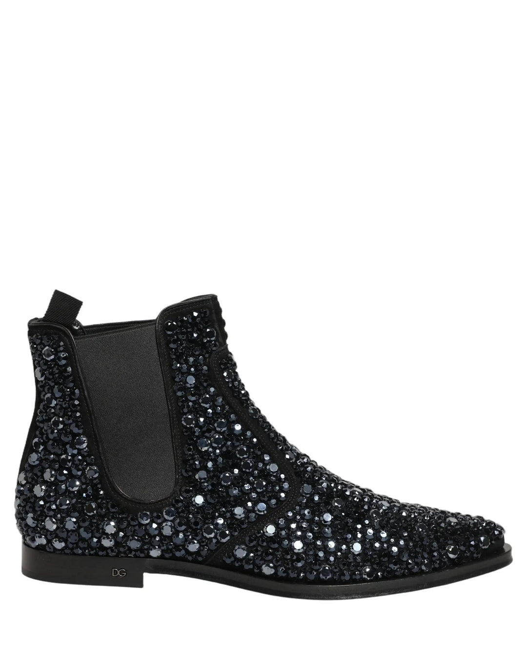 Dolce &amp; Gabbana Sample Sale | Dolce &amp; Gabbana Black Embellished Chelsea Ankle Boots Shoes - | Designer outlet