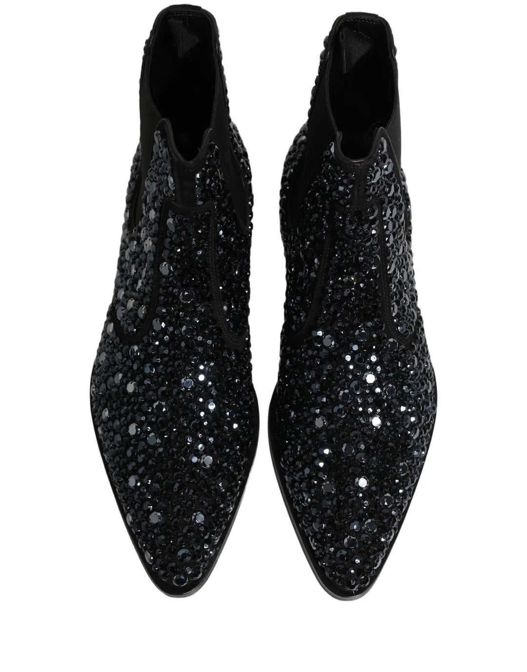 Dolce &amp; Gabbana Sample Sale | Dolce &amp; Gabbana Black Embellished Chelsea Ankle Boots Shoes - | Designer outlet