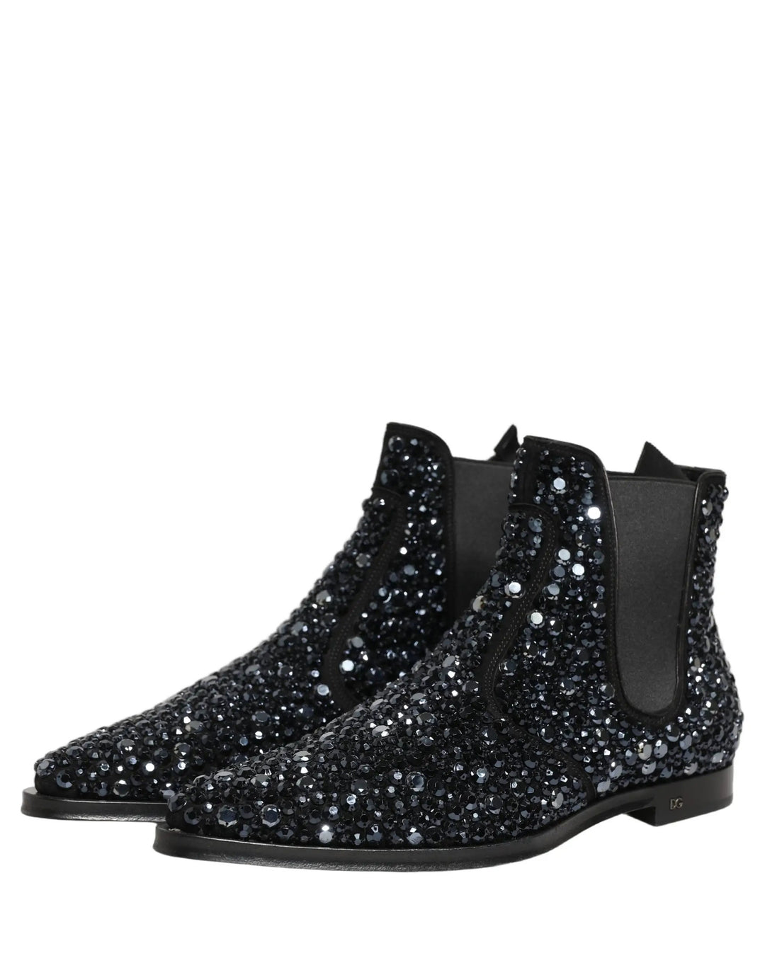Dolce &amp; Gabbana Sample Sale | Dolce &amp; Gabbana Black Embellished Chelsea Ankle Boots Shoes - | Designer outlet
