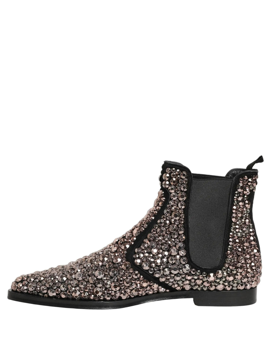 Dolce &amp; Gabbana Sample Sale | Dolce &amp; Gabbana Silver Embellished Chelsea Ankle Boots Shoes - | Designer outlet