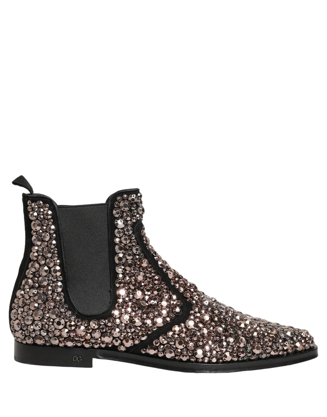 Dolce &amp; Gabbana Sample Sale | Dolce &amp; Gabbana Silver Embellished Chelsea Ankle Boots Shoes - | Designer outlet