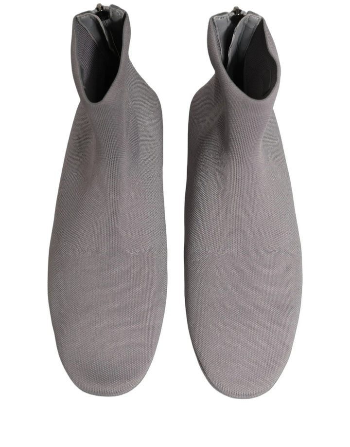 Dolce &amp; Gabbana Sample Sale | Dolce &amp; Gabbana Gray Stretch Mesh Men Ankle Boots Shoes - | Designer outlet