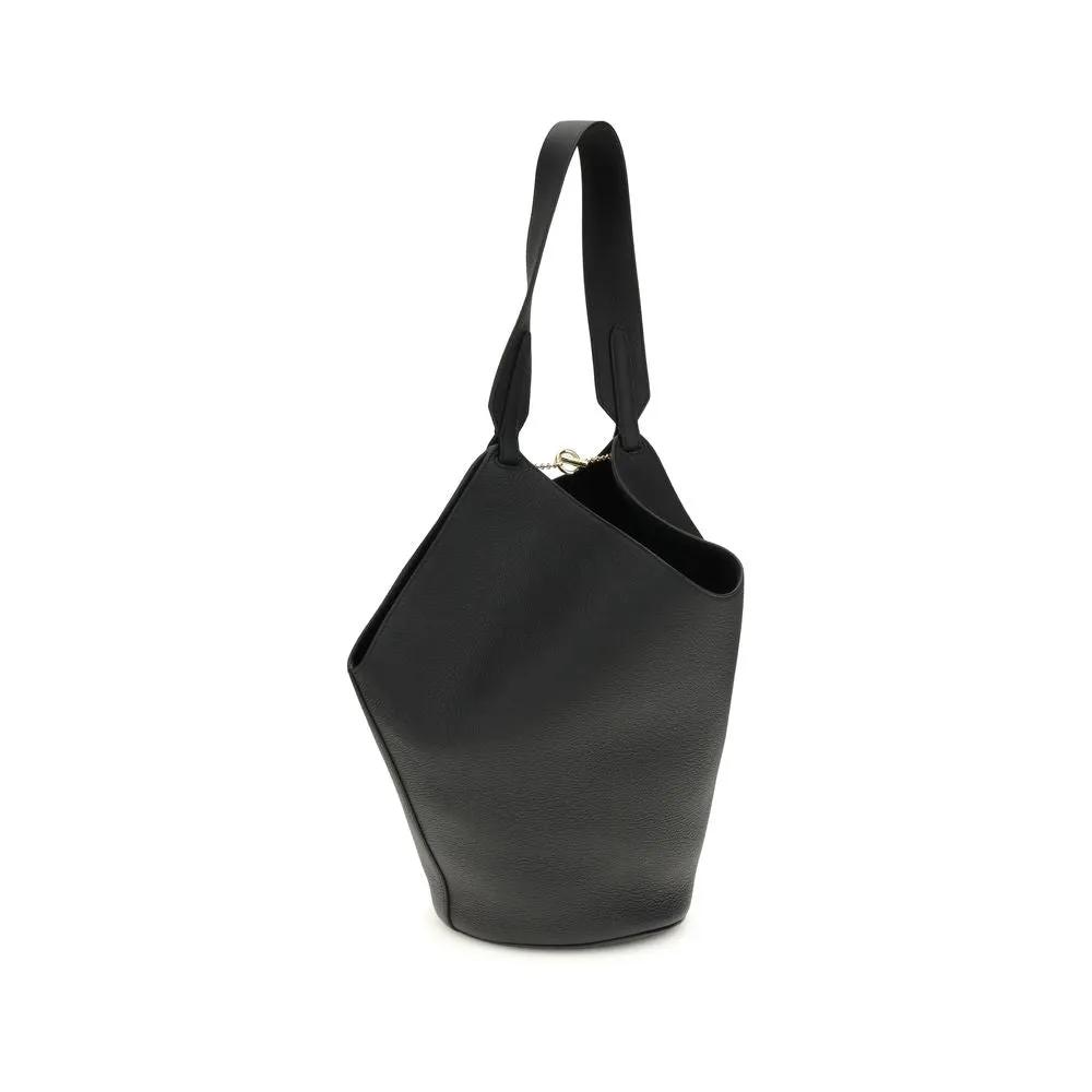 Khaite Sample Sale | Khaite Black Calf Leather Bos Taurus Shoulder Bag - | Designer outlet