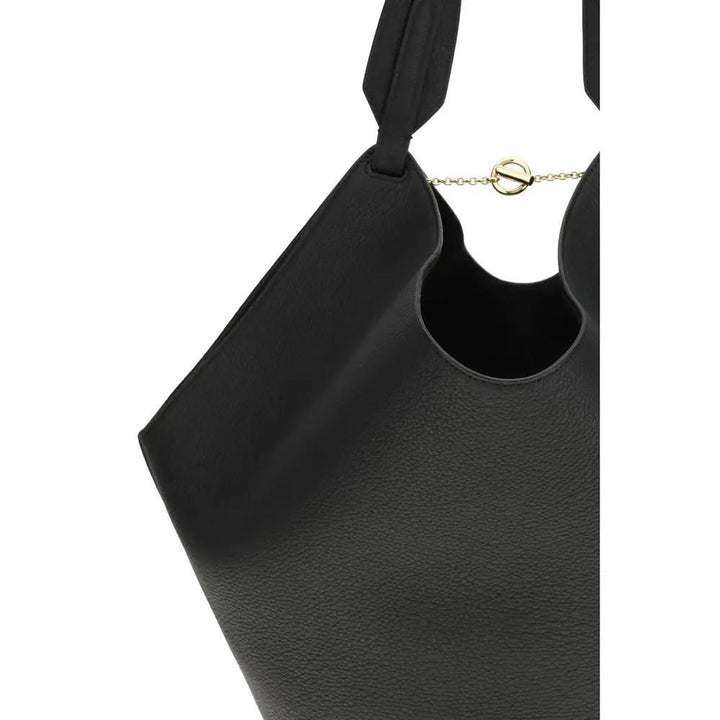 Khaite Sample Sale | Khaite Black Calf Leather Bos Taurus Shoulder Bag - | Designer outlet
