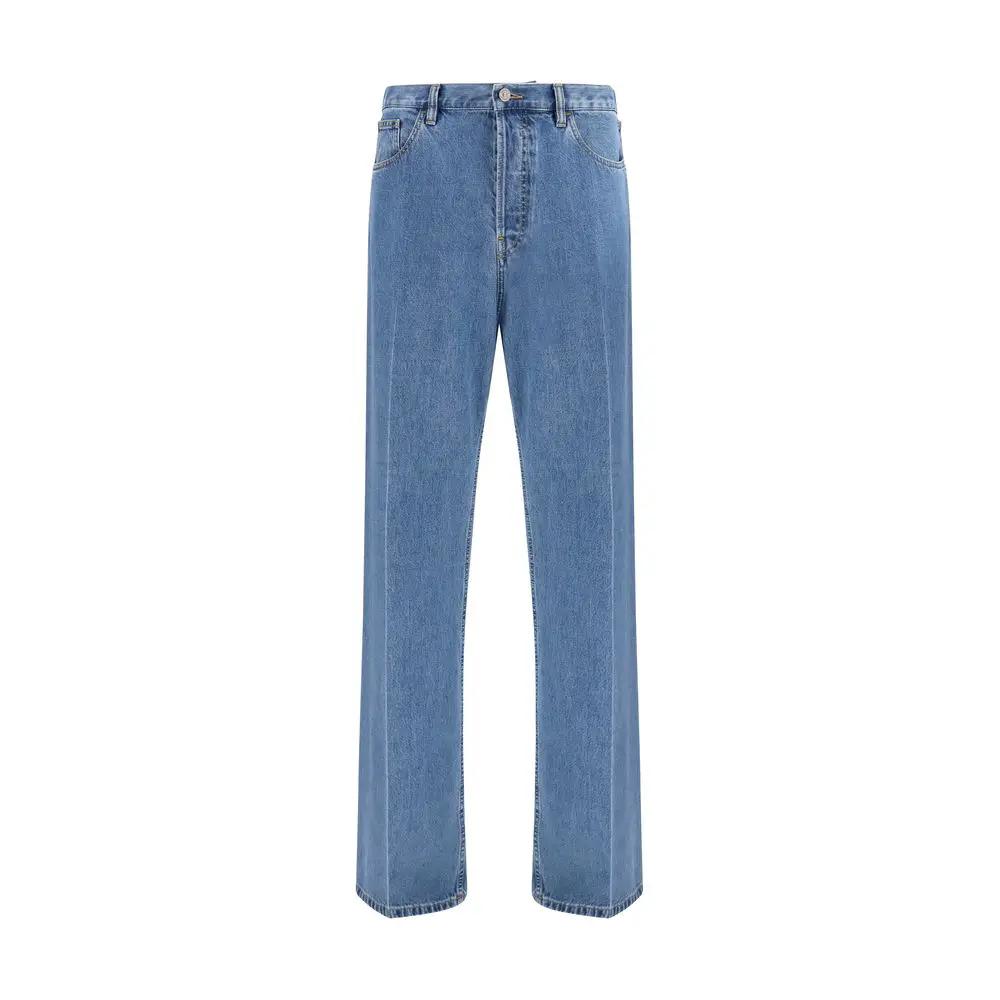 Valentino Sample Sale | Valentino Blue Cotton Straight-Leg Jeans - | Designer outlet