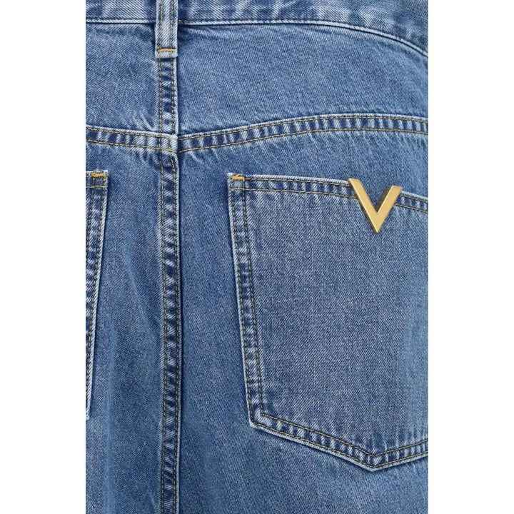 Valentino Sample Sale | Valentino Blue Cotton Straight-Leg Jeans - | Designer outlet