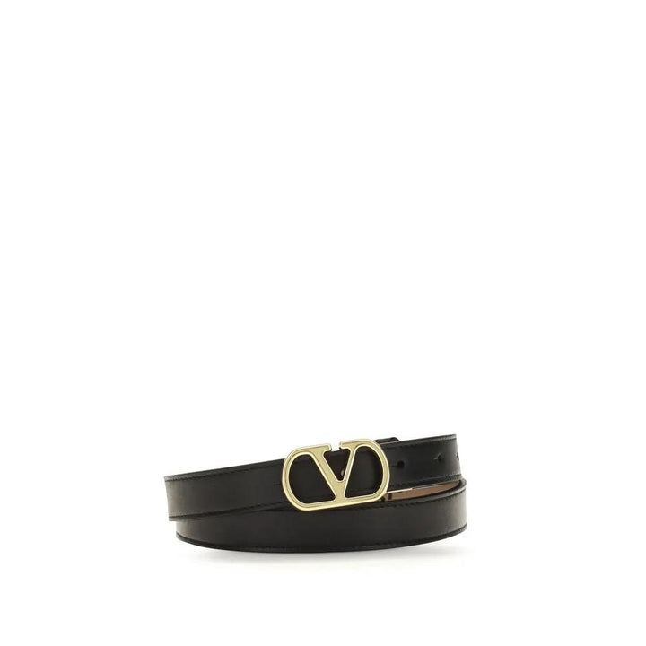 Valentino Garavani Sample Sale | Valentino Garavani Black Calf Leather Bos Taurus Regular Belt - | Designer outlet
