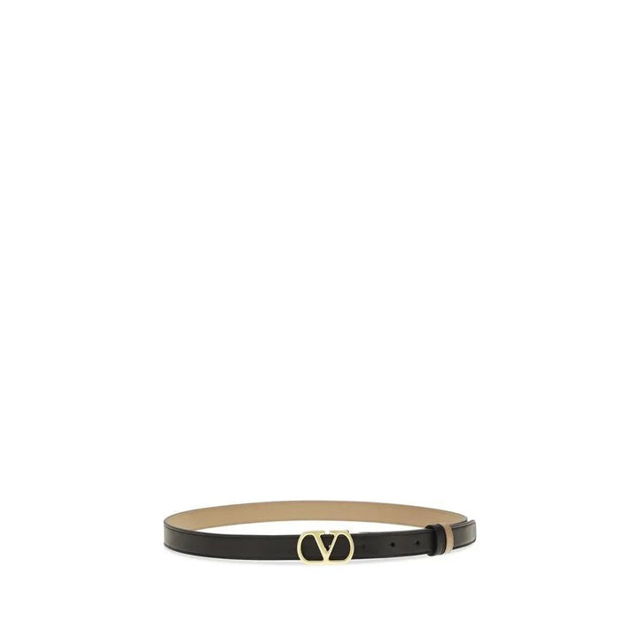 Valentino Garavani Sample Sale | Valentino Garavani Black Calf Leather Bos Taurus Regular Belt - | Designer outlet