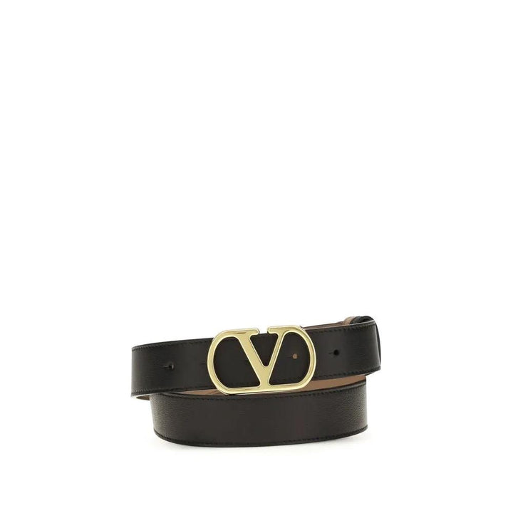 Valentino Garavani Sample Sale | Valentino Garavani Black Calf Leather Bos Taurus Regular Belt - | Designer outlet