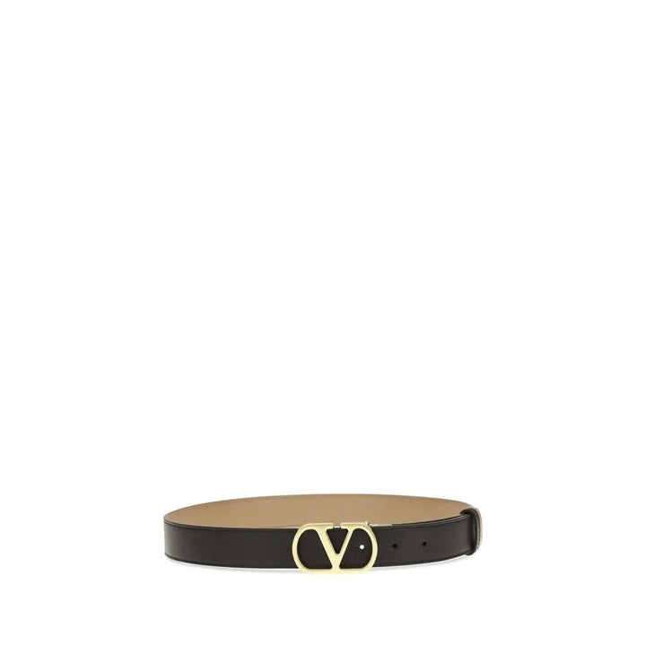 Valentino Garavani Sample Sale | Valentino Garavani Black Calf Leather Bos Taurus Regular Belt - | Designer outlet