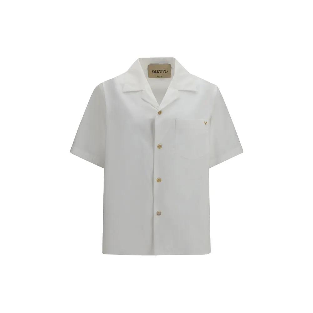 Valentino Sample Sale | Valentino White Cotton Shortsleeve Shirt - | Designer outlet