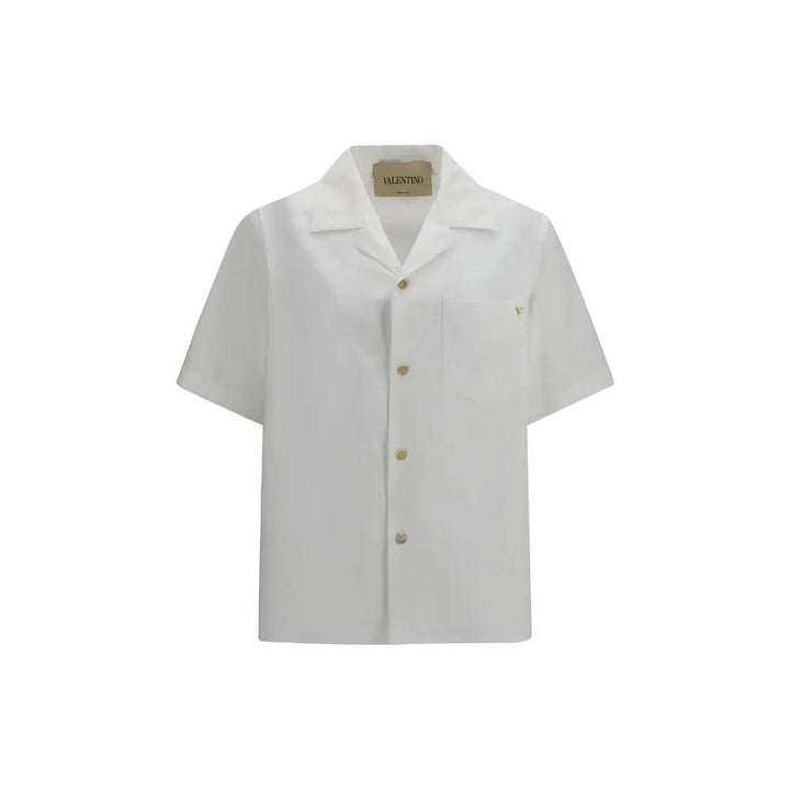 Valentino Sample Sale | Valentino White Cotton Shortsleeve Shirt - | Designer outlet