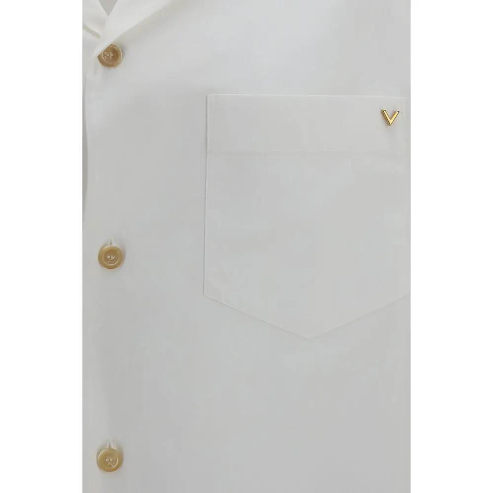Valentino Sample Sale | Valentino White Cotton Shortsleeve Shirt - | Designer outlet