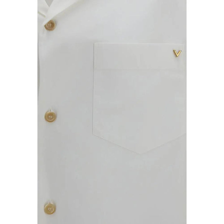 Valentino Sample Sale | Valentino White Cotton Shortsleeve Shirt - | Designer outlet
