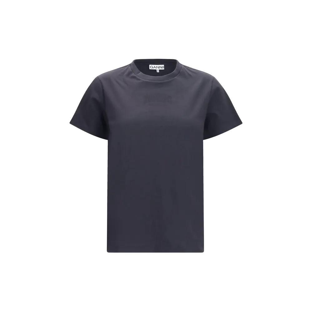 Ganni Sample Sale | Ganni Black Cotton T-Shirt - | Designer outlet