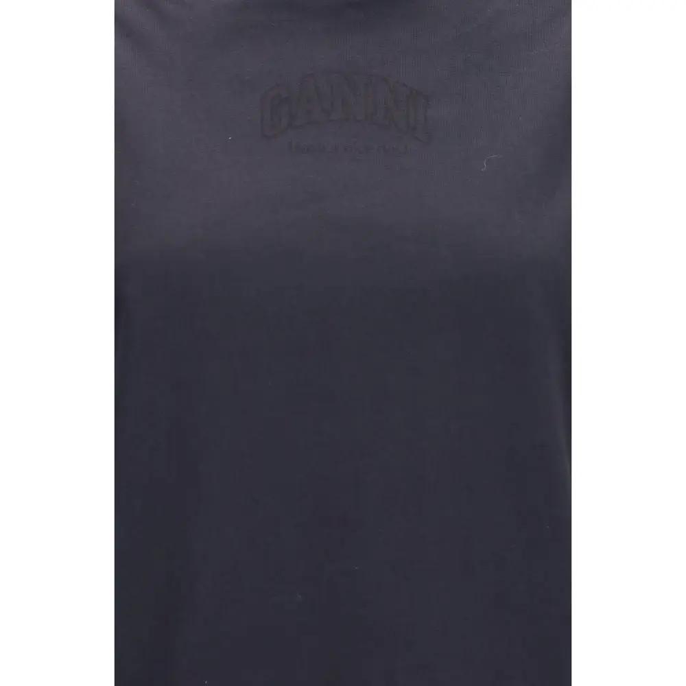 Ganni Sample Sale | Ganni Black Cotton T-Shirt - | Designer outlet