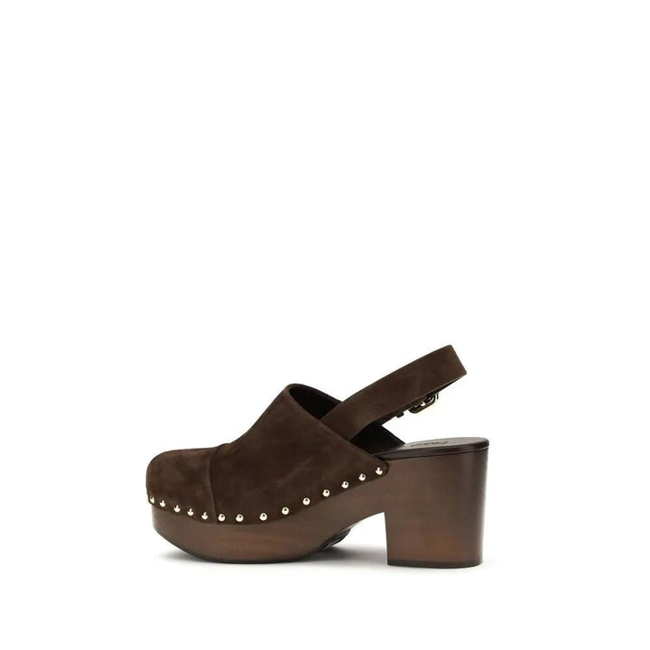 Chloé Sample Sale | Chloé Brown Calf Leather Bos Taurus Clogs - | Designer outlet