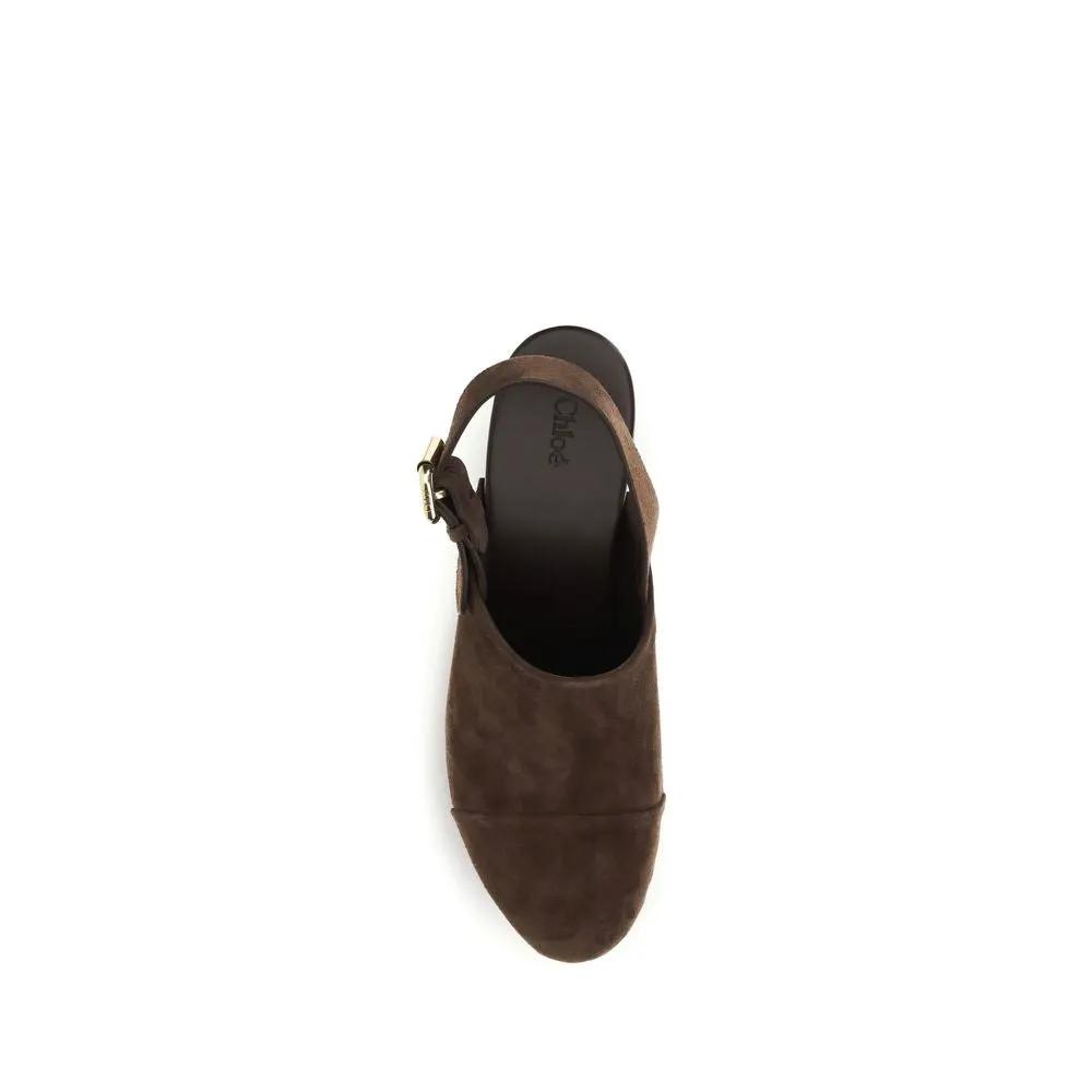 Chloé Sample Sale | Chloé Brown Calf Leather Bos Taurus Clogs - | Designer outlet