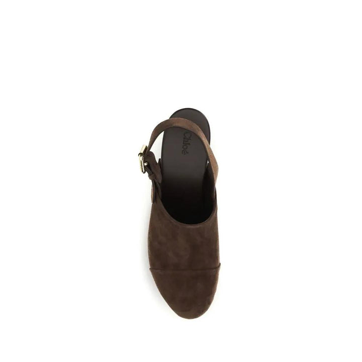 Chloé Sample Sale | Chloé Brown Calf Leather Bos Taurus Clogs - | Designer outlet