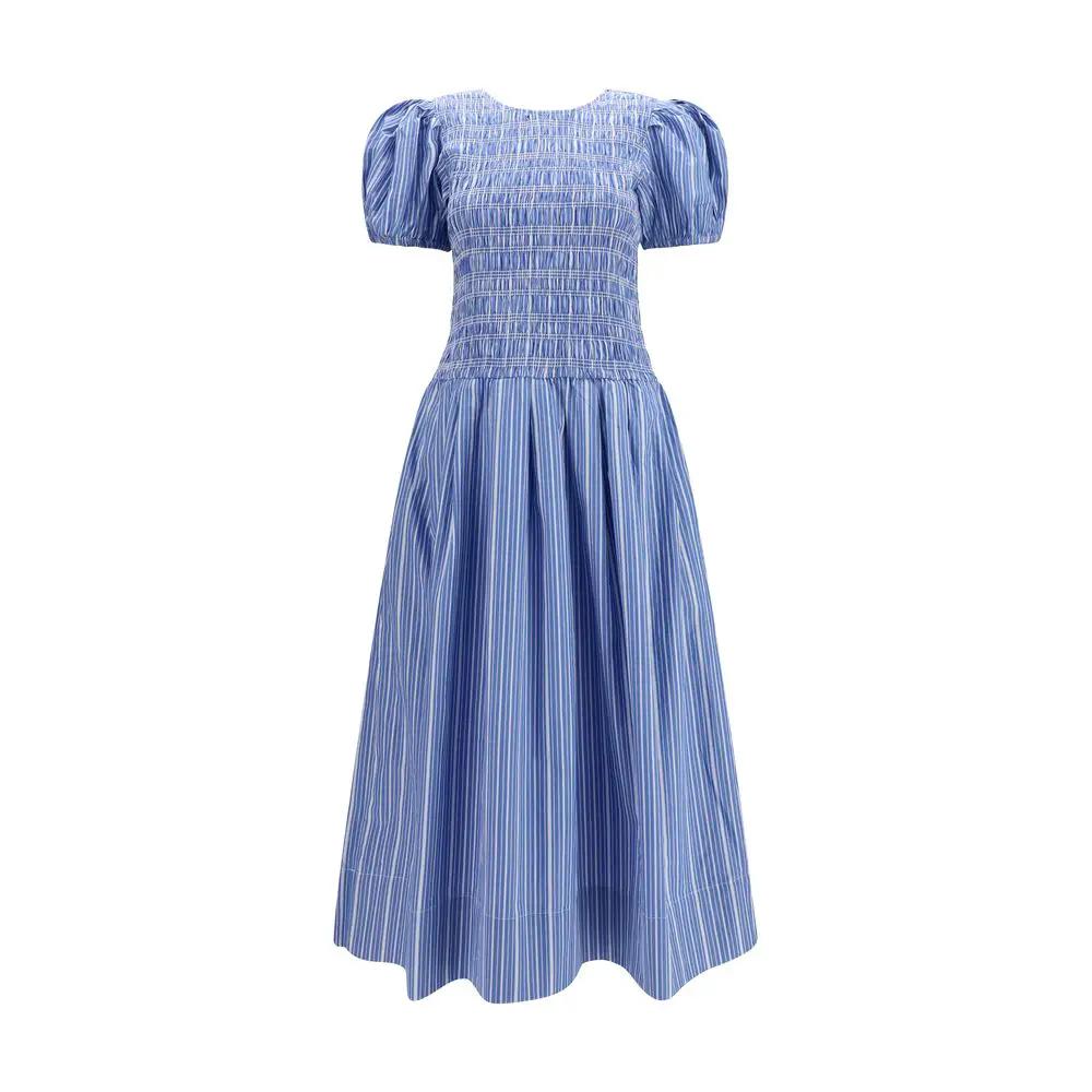 Ganni Sample Sale | Ganni Blue Cotton Casual Dress - | Designer outlet