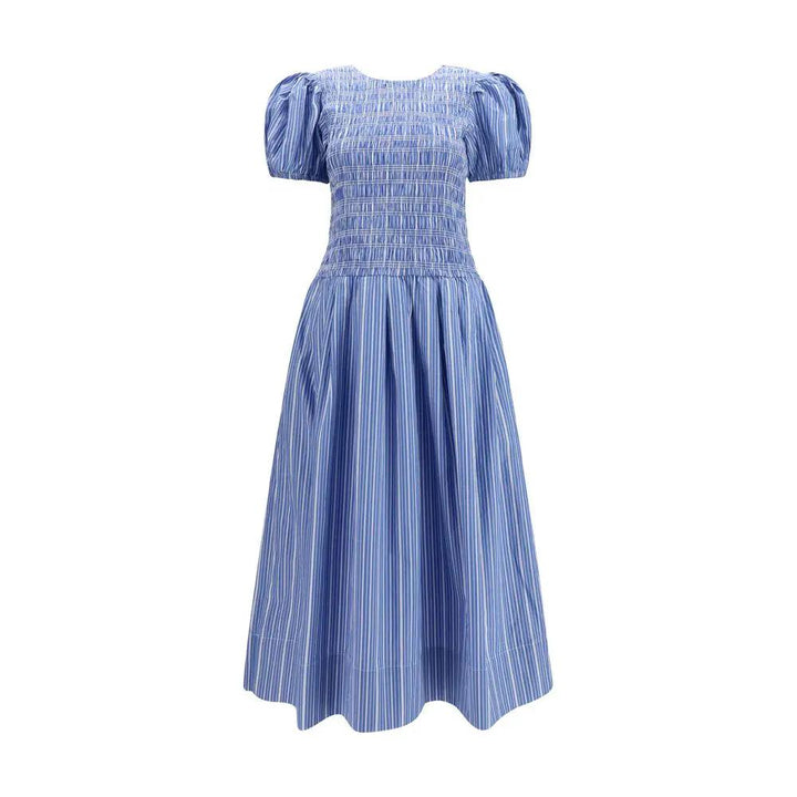 Ganni Sample Sale | Ganni Blue Cotton Casual Dress - | Designer outlet