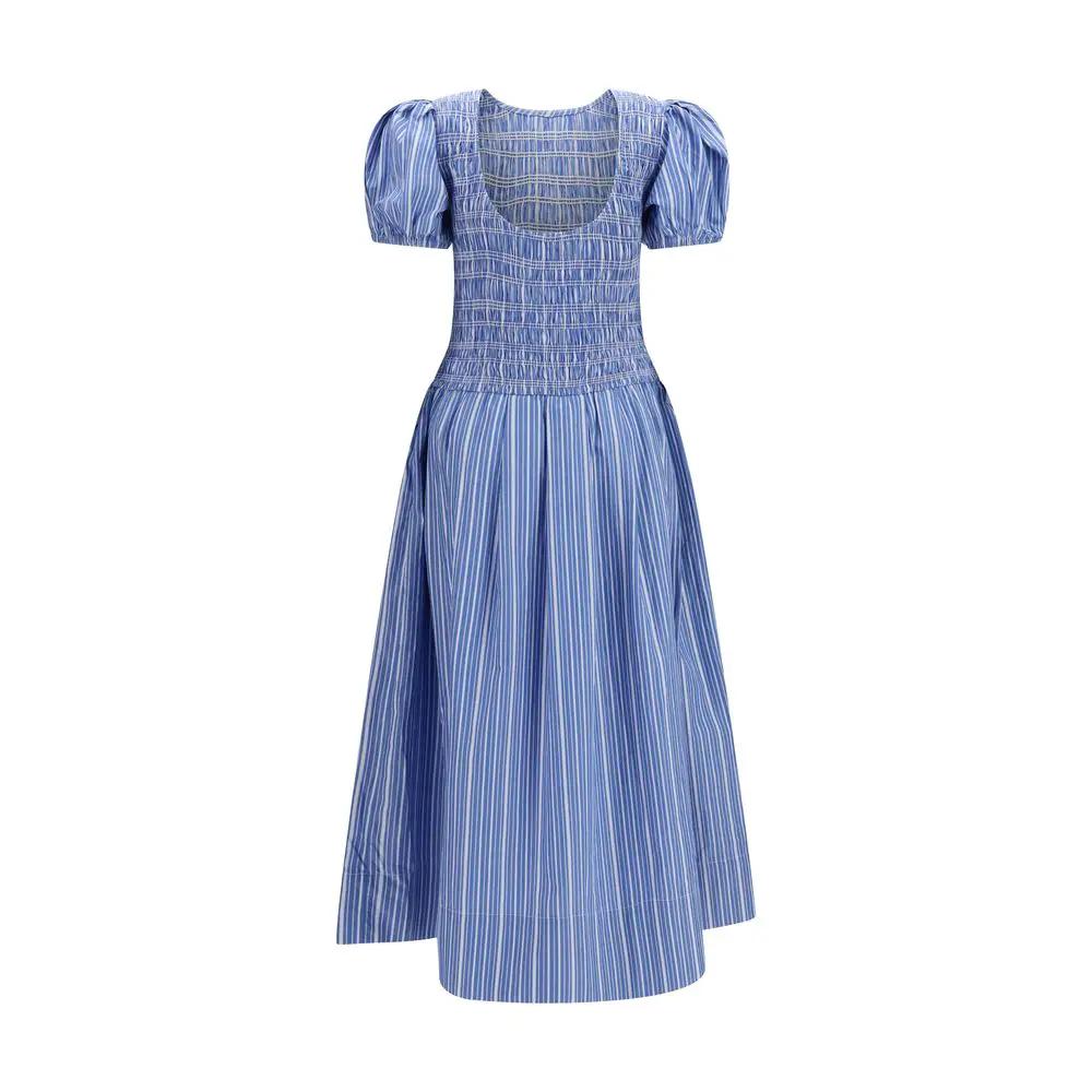 Ganni Sample Sale | Ganni Blue Cotton Casual Dress - | Designer outlet