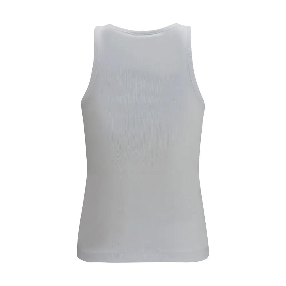 Ganni Sample Sale | Ganni White Cotton Tank Tops - | Designer outlet