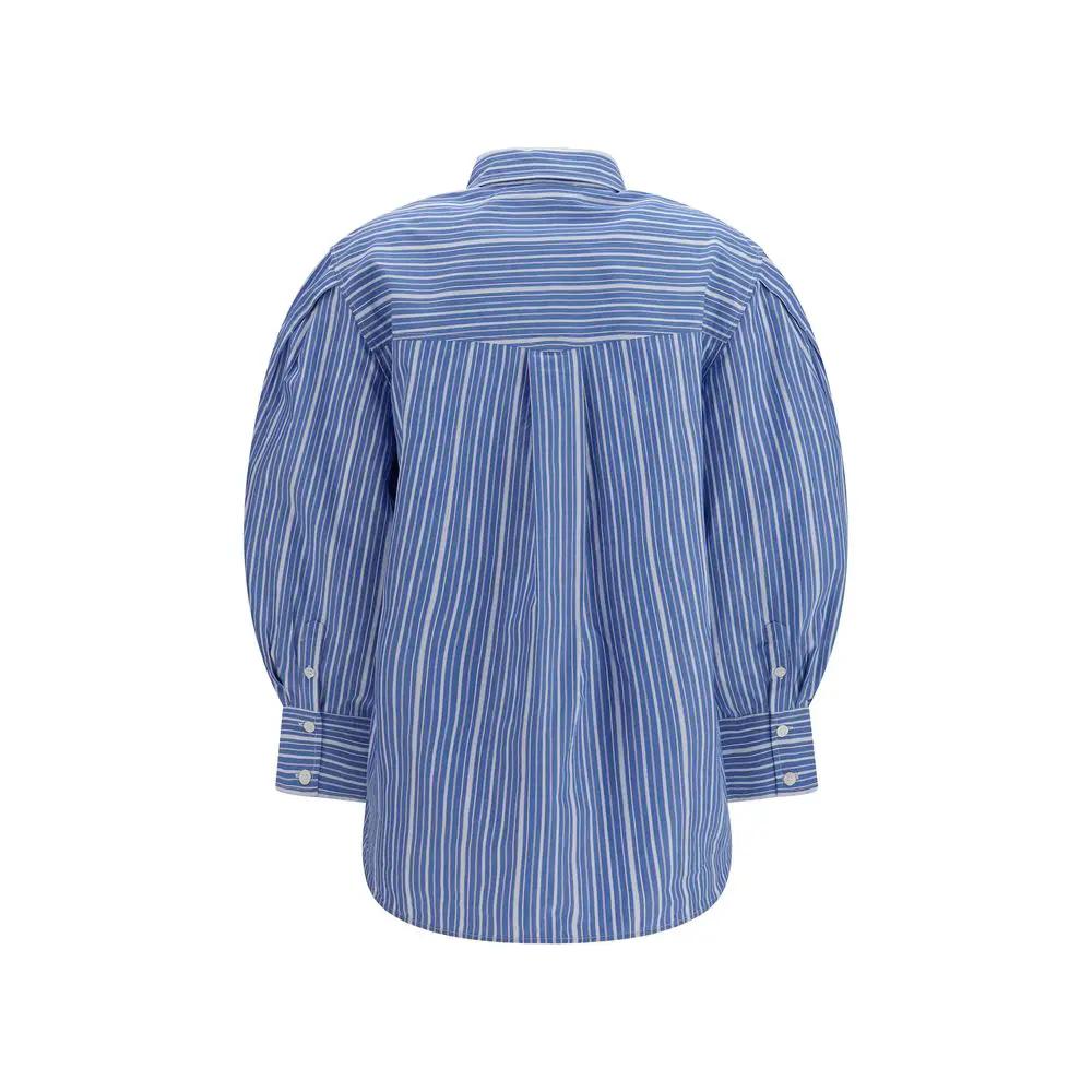 Ganni Sample Sale | Ganni Blue Cotton Pattern Shirt - | Designer outlet